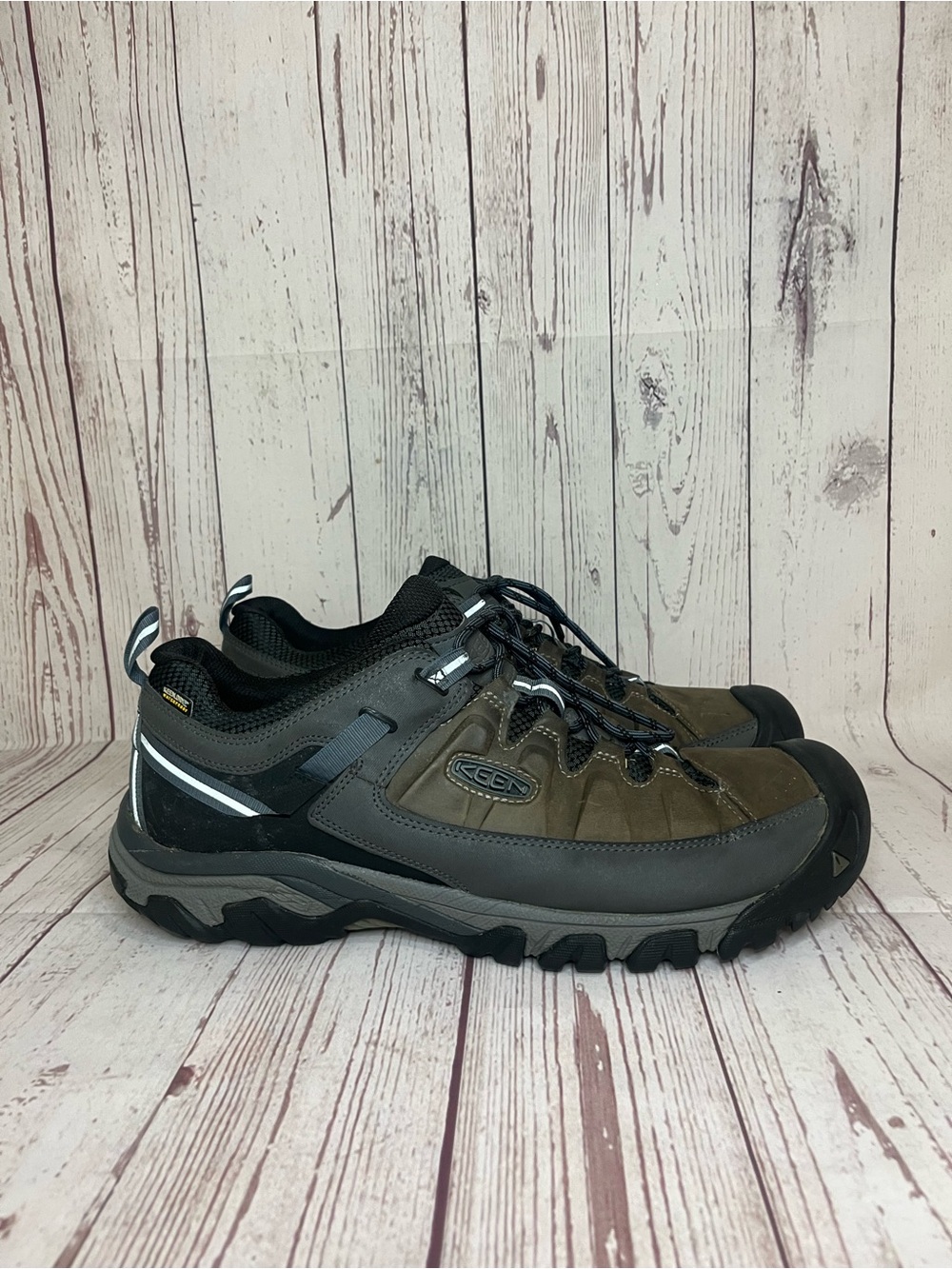 Keen Targhee III Waterproof Hiking Shoes Mens Sz 15 Steel Blue/Gray